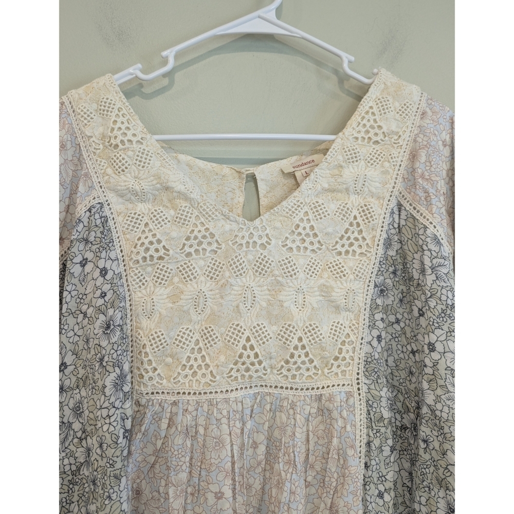 Sundance Catalog Lace Floral Patchwork Dress Size Large - Picture 2 of 6